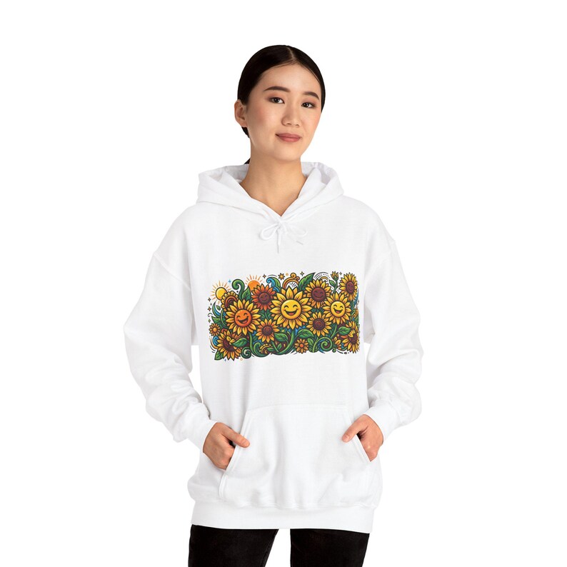 Sunflower Field Happiness - Hoodie imagem 6