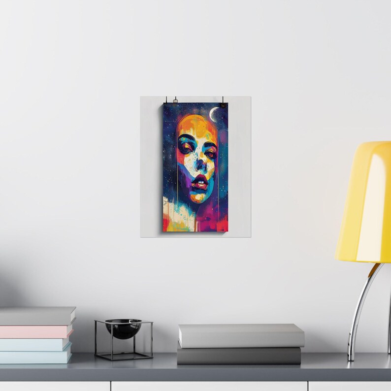 Moon Child Poster, Astrology Wall Art, Celestial Moon Decor, Zodiac Boho Print, Spiritual Moon Phase Art for Bedroom image 8