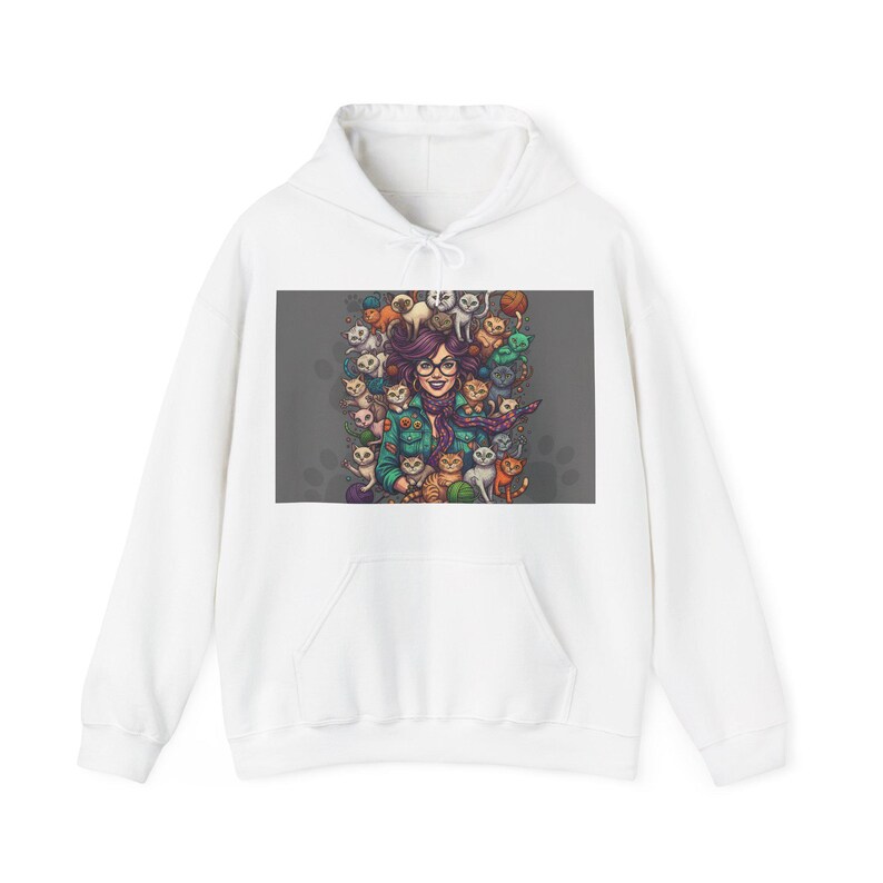 Crazy Cat Lady Sweatshirt | Funny Cat Lover Gift | Cat Mom Pullover | Cute Cat Aesthetic Apparel image 1