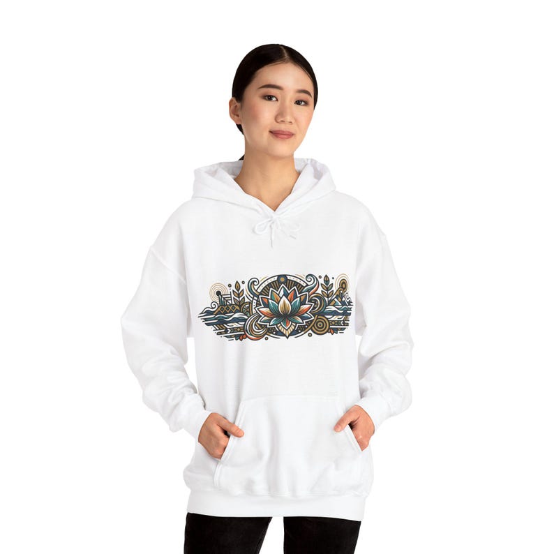 Zen Lotus Flower Mindfulness - Hoodie image 5