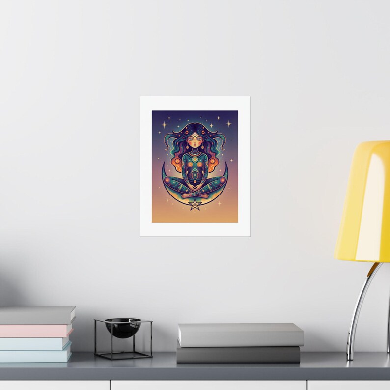 Moon Child Poster, Astrology Wall Art, Celestial Moon Phases Print, Zodiac Nursery Decor, Boho Moon Poster image 8