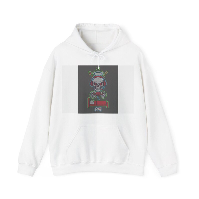 Eat Sleep Game Repeat Hoodie - Funny Gamer Hoodie Gift for Video Game Lovers - Gaming Pullover Sweatshirt image 1