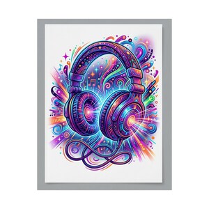 Rave Festival Neon Headphones - Poster image 2