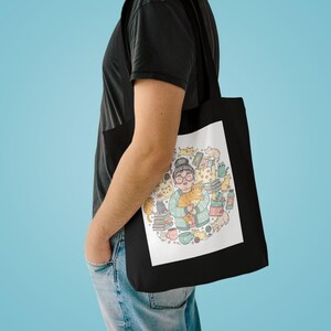 Crazy Cat Lady Tote Bag - Funny Cat Lover Gift, Reusable Canvas Bag for Cat Moms, Cute Cat Accessories image 3
