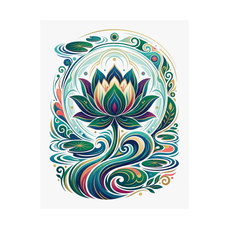 Zen Lotus Flower Mindfulness - Poster image 2
