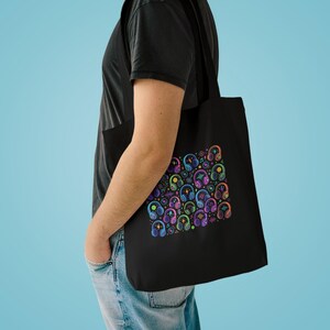 Rave Festival Neon Headphones - Tote Bag image 3