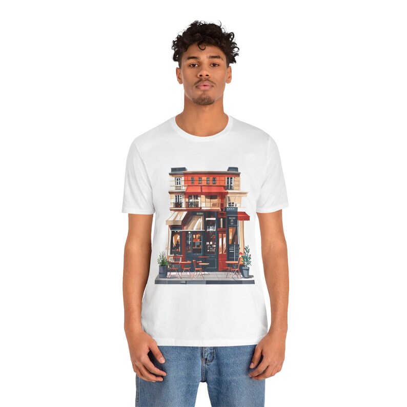 French Cafe Paris Street Scene - Tshirt image 6