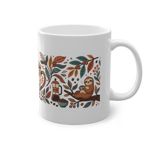 Cute Sloth Hanging On Coffee Cup - Mug afbeelding 3