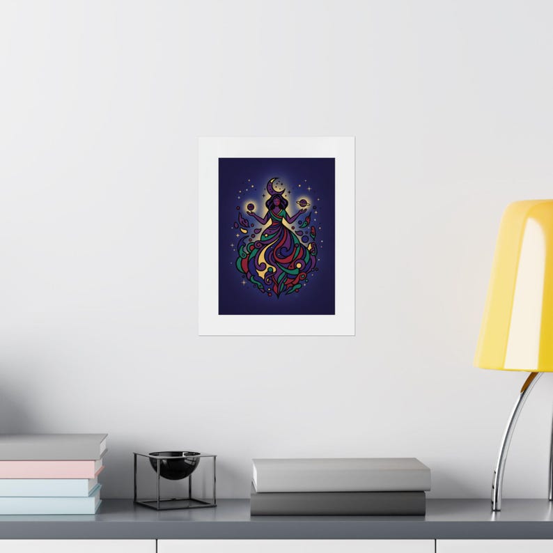 Moon Child Astrology Poster | Celestial Wall Art | Zodiac Moon Phase Print | Boho Decor afbeelding 8