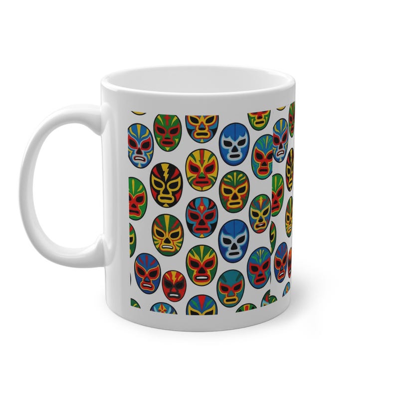 Mexican Luchador Mask Colorful - Mug image 2