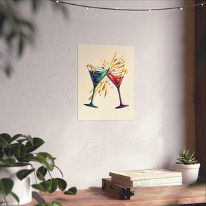 Martini Glass Cheers - Poster imagen 6