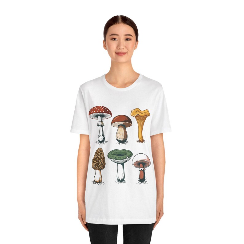 Vintage Botanical Mushroom Chart - Tshirt image 5