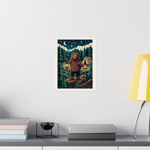 Camping Bear With Lantern - Poster image 8