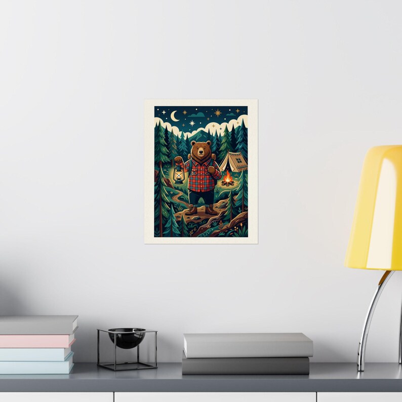Camping Bear With Lantern - Poster image 8
