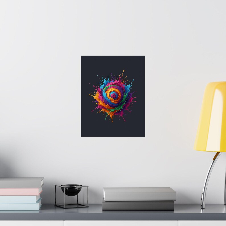 Abstract Color Splash Poster, Modern Wall Art, Vibrant Liquid Art Print, Colorful Home Decor, Abstract Painting Poster, image 8