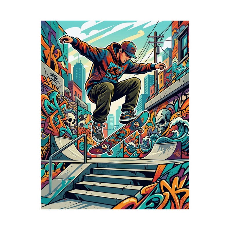 Skateboard Street Culture - Poster imagen 2