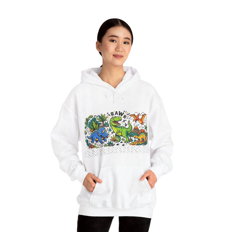 Dinosaur Rawr Kids Fun - Hoodie image 6