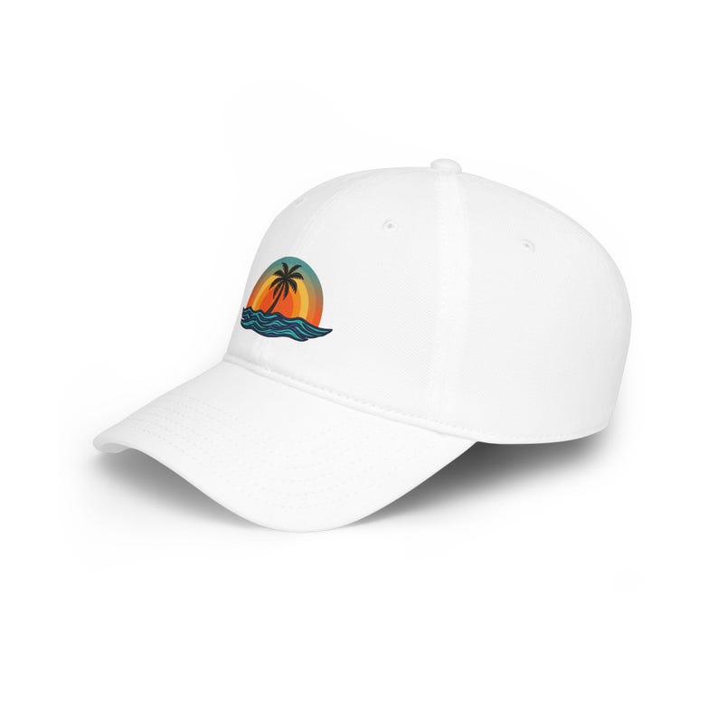 Retro Sunset Palm Tree Ocean - Cap immagine 2