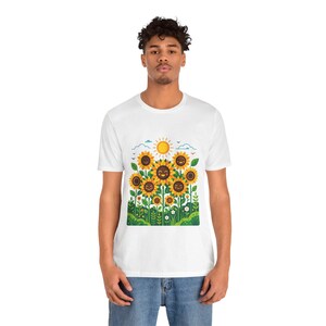 Sunflower Field Happiness - Tshirt image 6