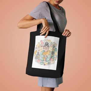 Crazy Cat Lady Tote Bag - Funny Cat Lover Gift, Reusable Canvas Bag for Cat Moms, Cute Cat Accessories image 4