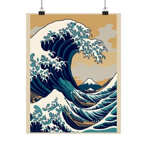 Japanese Wave Kanagawa Style - Poster Bild 1