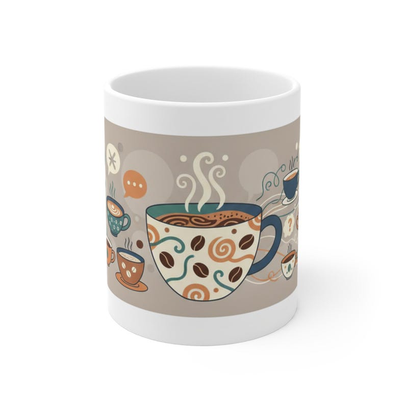 Coffee Before Talkie Mug - Funny Coffee Addict Gift - Ceramic Coffee Cup - Morning Person Mug - Office Gift Idea afbeelding 1