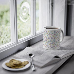 Origami Paper Crane Flock In Pastel - Mug 画像 5
