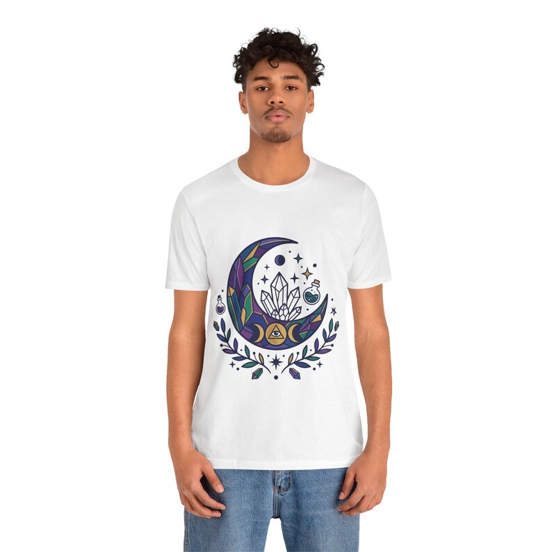 Crystal Moon Witchy Aesthetic - Tshirt image 5
