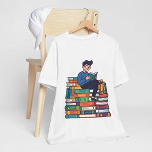 Bookstack Reading Nerd - Tshirt image 4