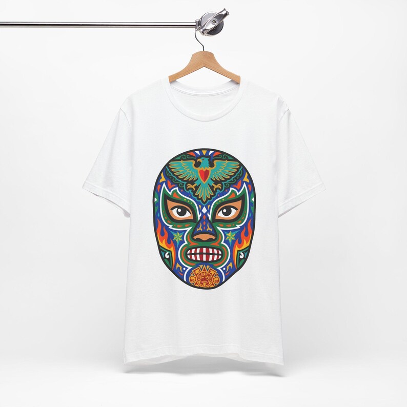 Mexican Luchador Mask Colorful - Tshirt image 3
