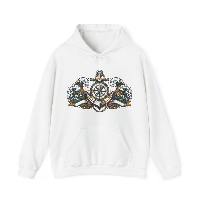 Nautical Anchor And Compass - Hoodie bild 1