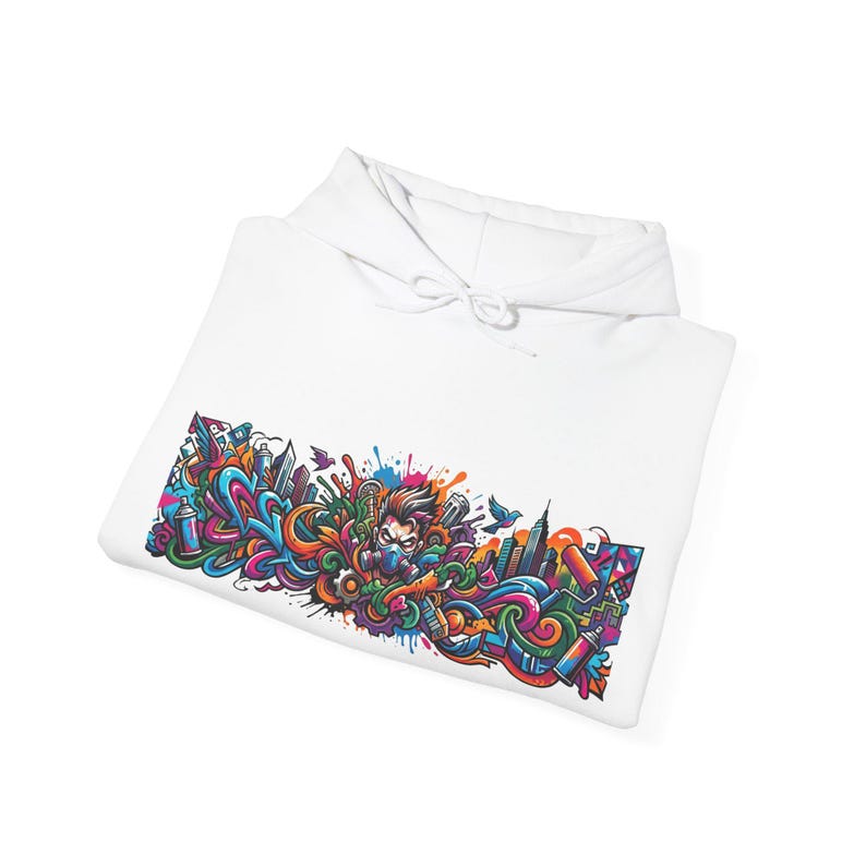 Graffiti Urban Street Art Mural - Hoodie image 2