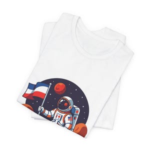 Astronaut Planting Flag On Mars - Tshirt image 2