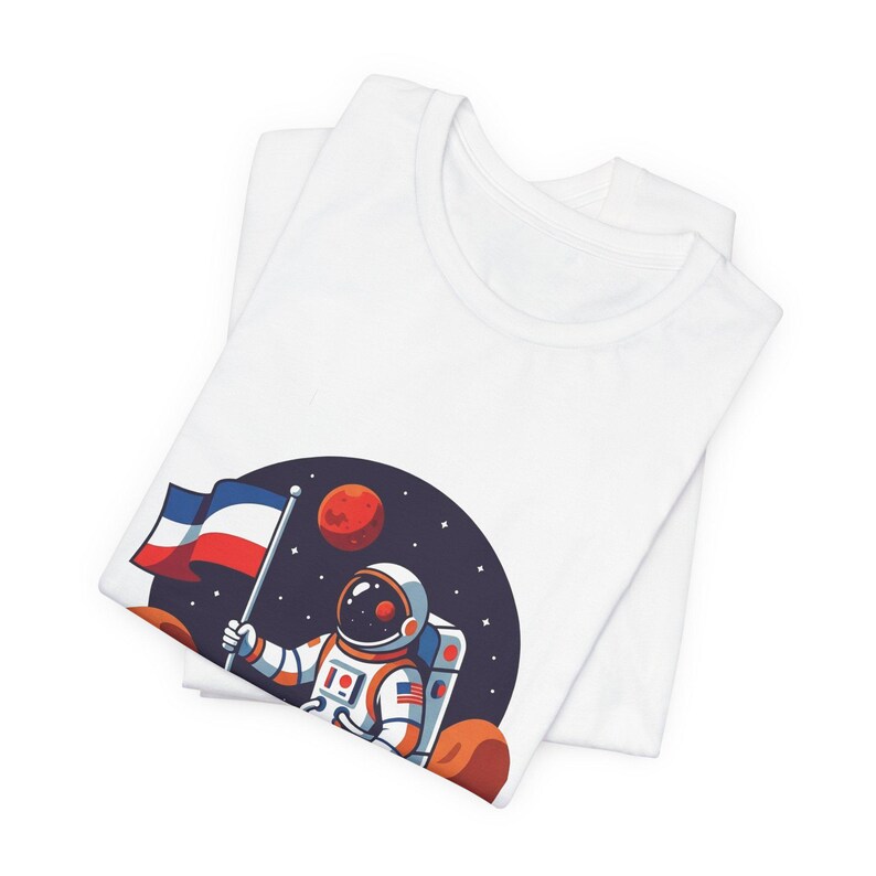 Astronaut Planting Flag On Mars - Tshirt image 2