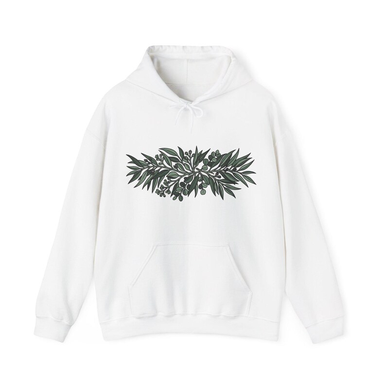 Botanical Eucalyptus Branch - Hoodie 画像 1