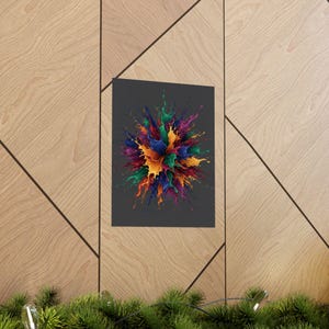 Abstract Color Splash Poster, Modern Wall Art Print, Vibrant Colorful Decor image 5