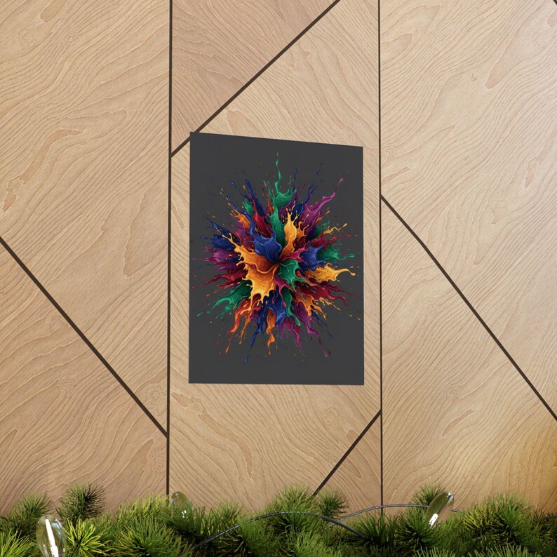 Abstract Color Splash Poster, Modern Wall Art Print, Vibrant Colorful Decor image 5