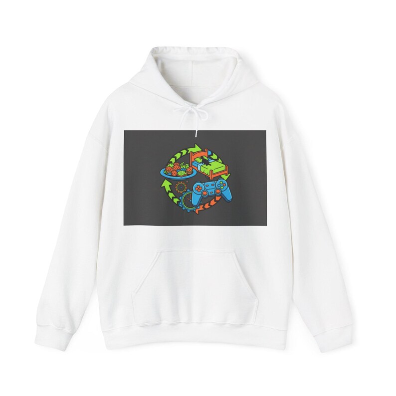 Eat Sleep Game Repeat Sweatshirt | Funny Gamer Gift | Video Game Apparel imagen 1