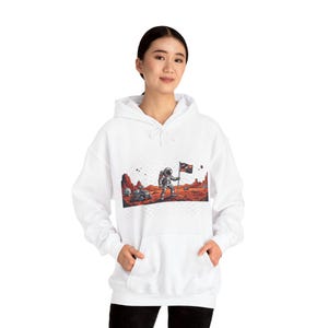 Astronaut Planting Flag On Mars - Hoodie image 6