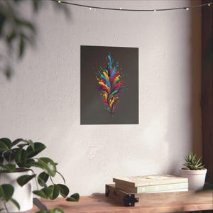 Abstract Color Splash Poster, Vibrant Wall Art, Modern Abstract Painting, Colorful Home Decor, Living Room Art Print bild 6
