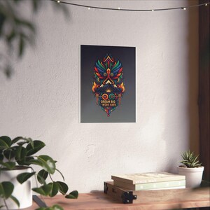 Dream Big Work Hard Motivational Poster, Inspirational Office Wall Art, Minimalist Quote Print, Success Decor 画像 6