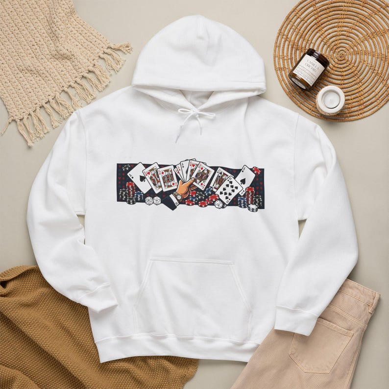 Poker Cards Casino Night - Hoodie imagem 4
