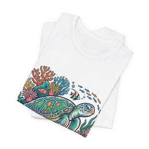 Tropical Sea Turtle Coral Reef - Tshirt imagen 2