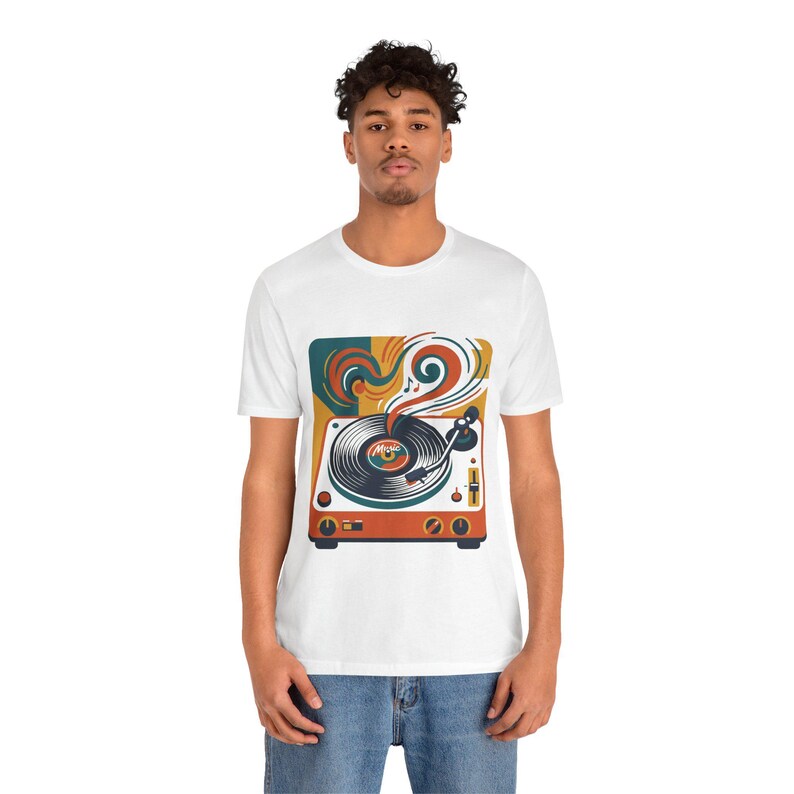Retro Vinyl Record Music Lover - Tshirt zdjęcie 6
