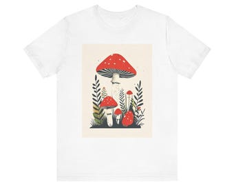 Cottagecore Mushroom T-Shirt, Live Simply Aesthetic Shirt, Fairycore Nature Tee, Gift For Nature Lovers