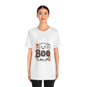 Cute Ghost Boo Halloween - Tshirt image 4