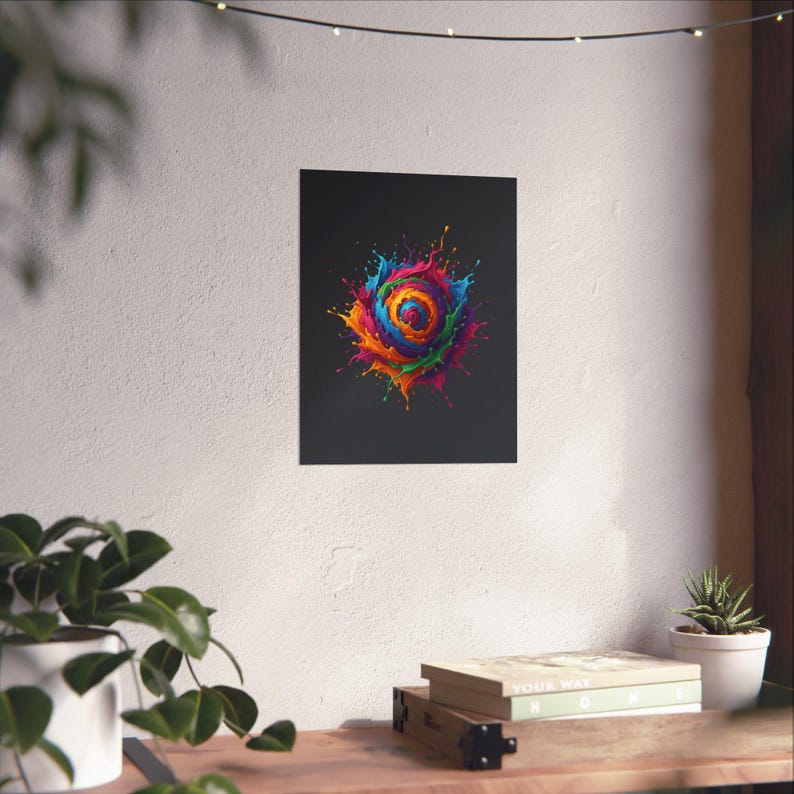 Abstract Color Splash Poster, Modern Wall Art, Vibrant Liquid Art Print, Colorful Home Decor, Abstract Painting Poster, image 6