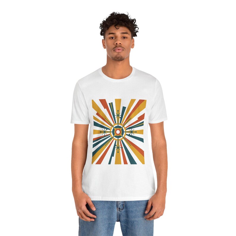 Mid-Century Modern Sunburst Pattern - Tshirt bild 6