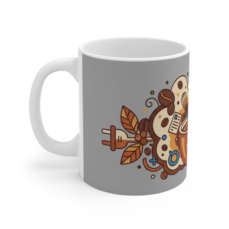 Teacher Mug - Powered By Coffee And Chaos - Funny Coffee Mug, Back To School Gift, Teacher Appreciation Mug image 2