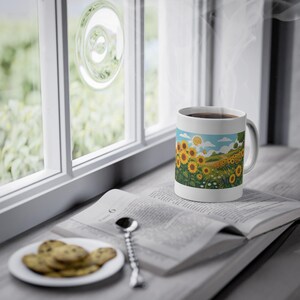 Sunflower Field Happiness - Mug image 5